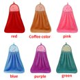 thumbnail image 3 of ziyahi Hand Towel Coral Velvet Dishcloth Hanging Washing Cloth Towel Bathroom Kitchen Accessory Pattern Random, Purple, 3 of 8