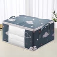 thumbnail image 4 of Fesfesfes Quilt Storage Bag Large Capacity Dustproof Waterproof Design Breathable Fabric for Comforters Blankets Bedding Home Closet Organization, 4 of 6