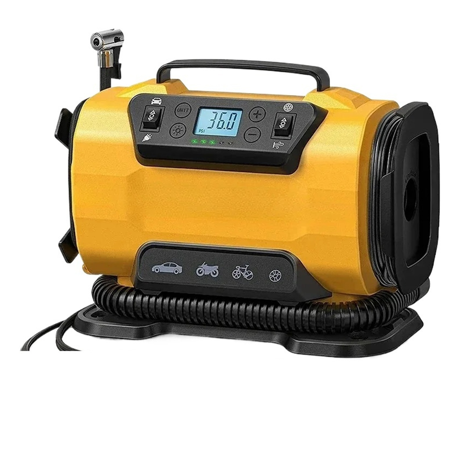 Air Compressor Portable Dual Power Air Car Compressor Inflator Pump Tire Inflator ,Easy to Use