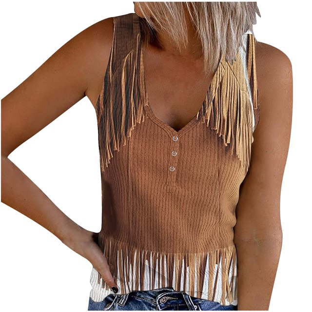 Plebaso Womens Print Tank Tops Ribbed Sleeveless Casual Tops Button up V Neck Slim Knit Tees for Women