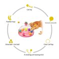 thumbnail image 4 of Xingzhi Cat Toy Interactive Spinning Track Ball Stimulating Game Cats Teasing Treasure Brain Chest Puzzles Pet Training Pink, 4 of 6