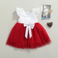 thumbnail image 4 of Xingqing Robe Tutu en Dentelle à Manches Volantes pour Bébé Fille, Vêtements de Fête Princesse Rouge 2-3 Ans, 4 of 8