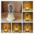 thumbnail image 2 of Eternal Flower Romantic Luminous Wooden Base Transparent Dome Flower Light for Valentine‘s Day, 2 of 8