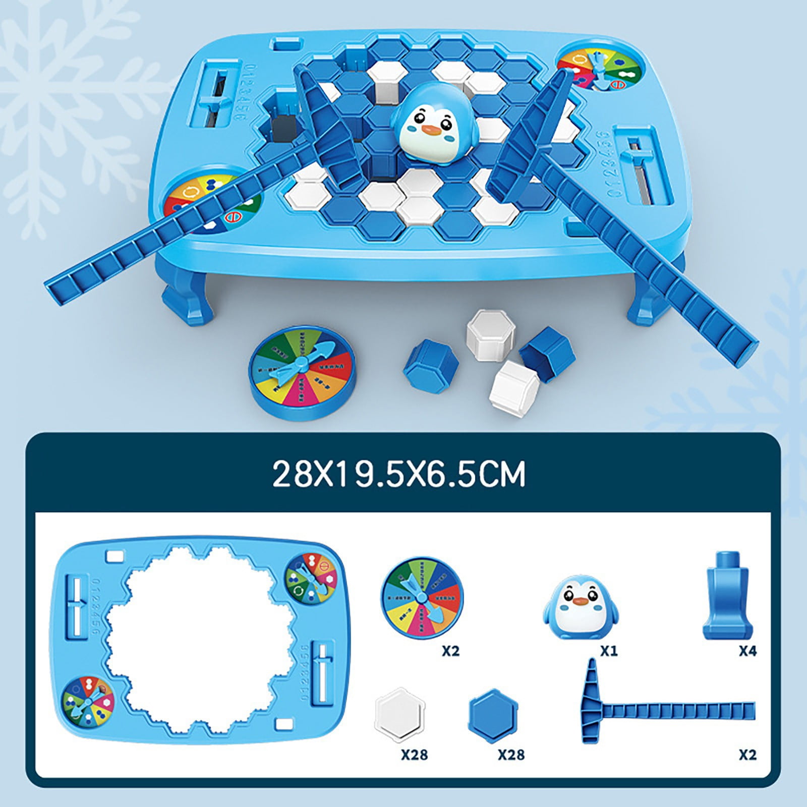 Chmadoxn Save The Penguin Iceberg Toy Trap Board Game Toys For Adults 4-8 Years Includes Replacement Ice Cubes And Penguin Board Game