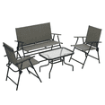 thumbnail image 1 of Outsunny Ensemble de Mobilier de Patio Extérieur 4 Pcs, Ensemble de Jardin avec Dossier, 1 of 10