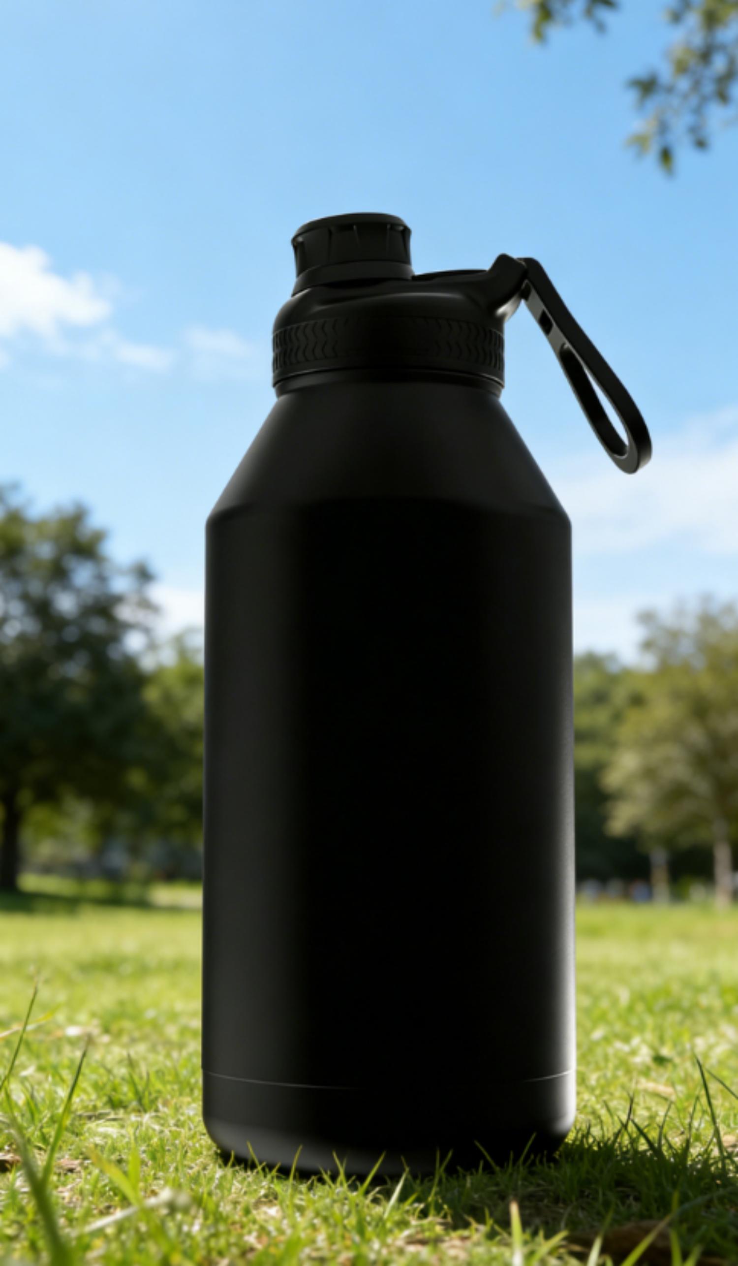 Mainstays 64 oz noir multi-taille en acier inoxydable coupe SS304 à l'intérieur + SS201 à l'extérieur, PP, silicone