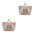 thumbnail image 2 of Transemion Fashionable Style Female Shoulder Bag With Wide Application Large Capacity Canvas Shoulder Bag white 2Set, 2 of 6
