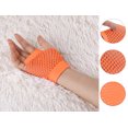 thumbnail image 2 of Unique Bargains Gants Résille Sans Doigts à Trou pour le Pouce pour Femmes Longueur Coude Orange Courts-1 Paire, 2 of 5