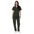 thumbnail image 4 of Adar Universal Unisex Scrub Set - Unisex V-Neck Scrub Top & Tapered Drawstring Scrub Pants, 4 of 7