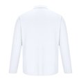thumbnail image 3 of RXIRUCGD Chemise Décontractée pour Homme à Manches Longues avec Boutons, Poche et Col Rabattable, Blanc, Taille : S, 3 of 5