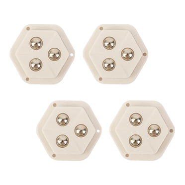 4 Pieces Paste Universal Wheel Caster Wheels Mute Pulley Furniture Caster Sticky White