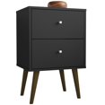 thumbnail image 1 of Manhattan Comfort Liberty 2.0 Table de Chevet 2 Tiroirs en Noir, 1 of 8