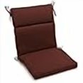 thumbnail image 3 of 20-inch by 42-inch Spun Polyester Solid Outdoor Squared Seat/ Back Chair Cushion, Cocoa, 3 of 4