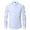 Blue, variant on AherBiu Plus Size Mens Dress Shirts Long Sleeve Button down Regular Fitted Wrinkle Free Shirt Business Formal Shirts