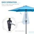 thumbnail image 4 of Outsunny Parasol de Terrasse Rond 8,5 Pi en Aluminium Bleu, 4 of 10