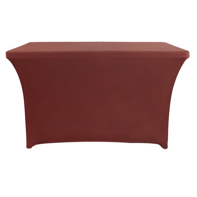 6Ft Rectangular Banquet Table Elastic Table Cover, Spandex Table Cover for 6 Foot Rectangle Tables 6 Pack Tablecloth Elastic 6Ft Folding Tablecloths for Vendor Booth Display Banquet Buffet Event Craft