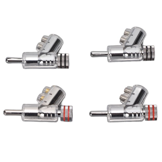 Fiche Banane Empilable Verrouillable, Connecteurs Banane en Laiton BA1403R Verrouillables pour Fil de Haut-Parleur