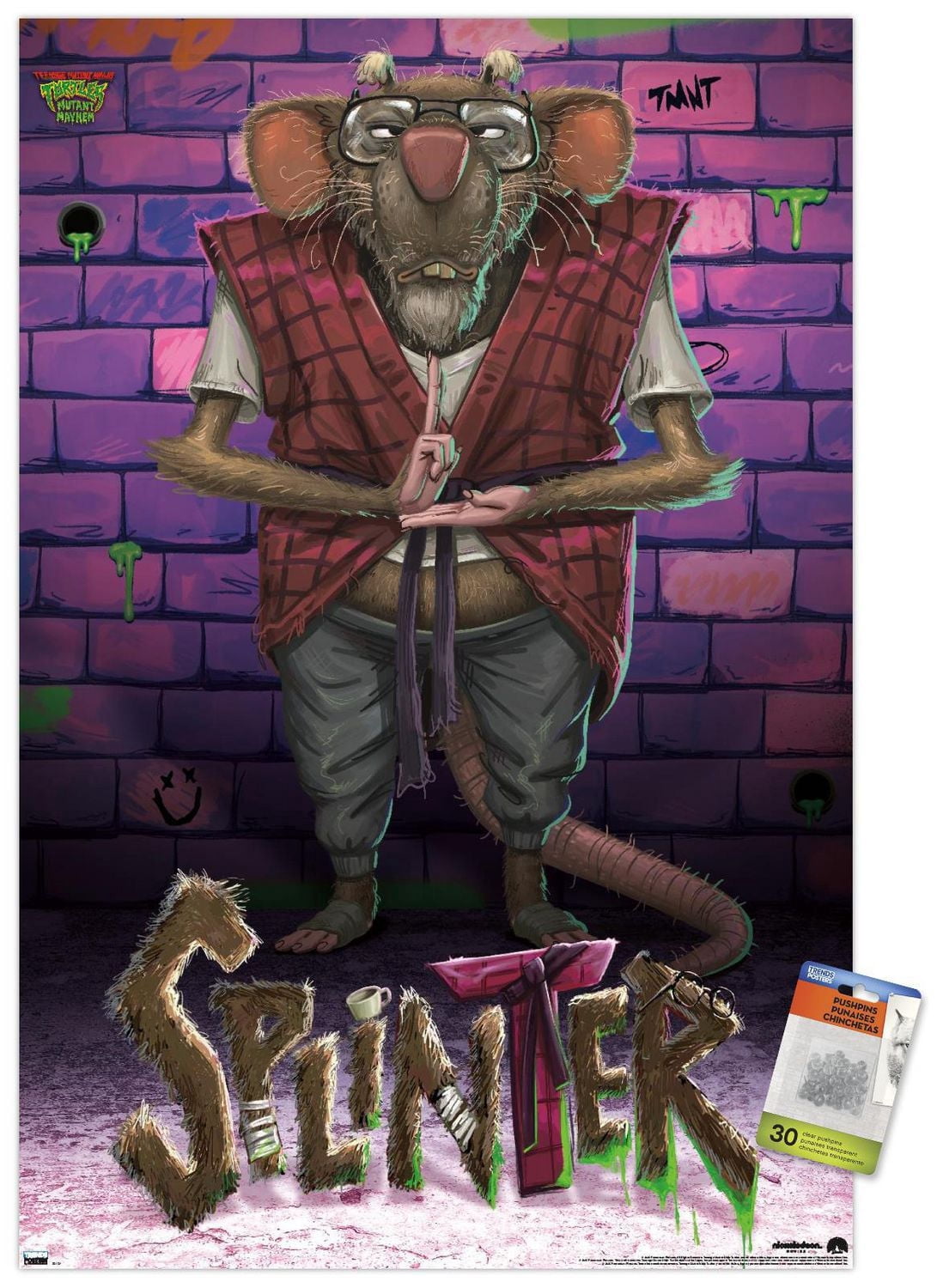 Teenage Mutant Ninja Turtles: Mutant Mayhem - Splinter Wall Poster, 22.375" x 34"