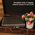 thumbnail image 4 of Mini Leather Suitcase, Exquisite Carry On Lightweight Non Wheeled Unique Small Vintage Leather Suitcase Alloy Lock 3D Sewing with Shoulder Strap for Overnight, 4 of 7