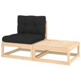 thumbnail image 1 of vidaXL 2 Piece Garden Lounge Set with Cushions Solid Wood Pine, 1 of 1