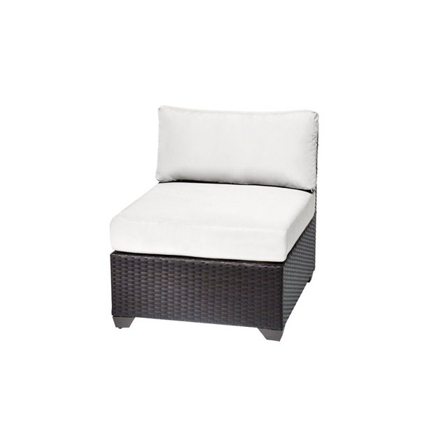 TKC Barbados Armless Patio Chair in White