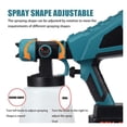 thumbnail image 4 of 1000ML 1500W Cordless Electric Spray Gun 3Nozzle Flow Control Airbrush High Power Paint Sprayer Airbrush For 18V Battery ,Easy Use, 4 of 8