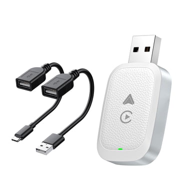 mmirethe Wireless Car Play /Android Auto Adapter Wireless Car Play Adapter Car Play Adapter Adapter Durable White