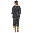 thumbnail image 4 of Moomaya Kurti Ligne A en Rayonne à Manches 3/4 Tunique Imprimée en Rayonne Robe Kurta Ethnique pour Femmes, 4 of 7