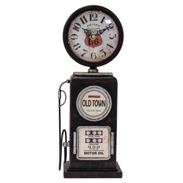 Yosemite Home Decor 5220002 Old Town Black Table Top Clock
