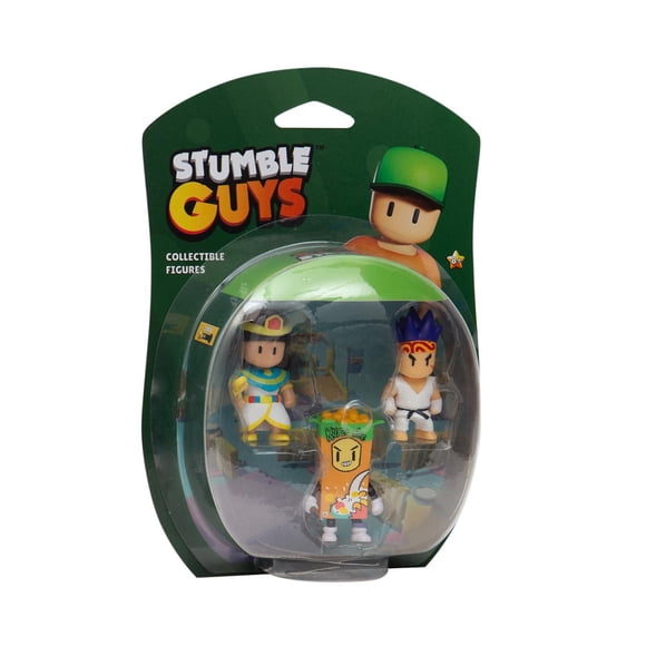 Figurines à collectionner Stumble Guys en paquet de 3 – Cleopatra, Sensei Firefist, Cereal Killer