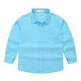 thumbnail image 1 of vdgthytj Toddler Boys Girls Button down Shirts Kids Long Sleeve Casual Solid Color Tops Fall Spring Blouse, 1 of 7