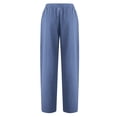 thumbnail image 5 of LSLJS Womens High Waisted Pants Women Casual Solid Color Pockets Buttons Elastic Waist Comfortable Straight Pants, 5 of 5