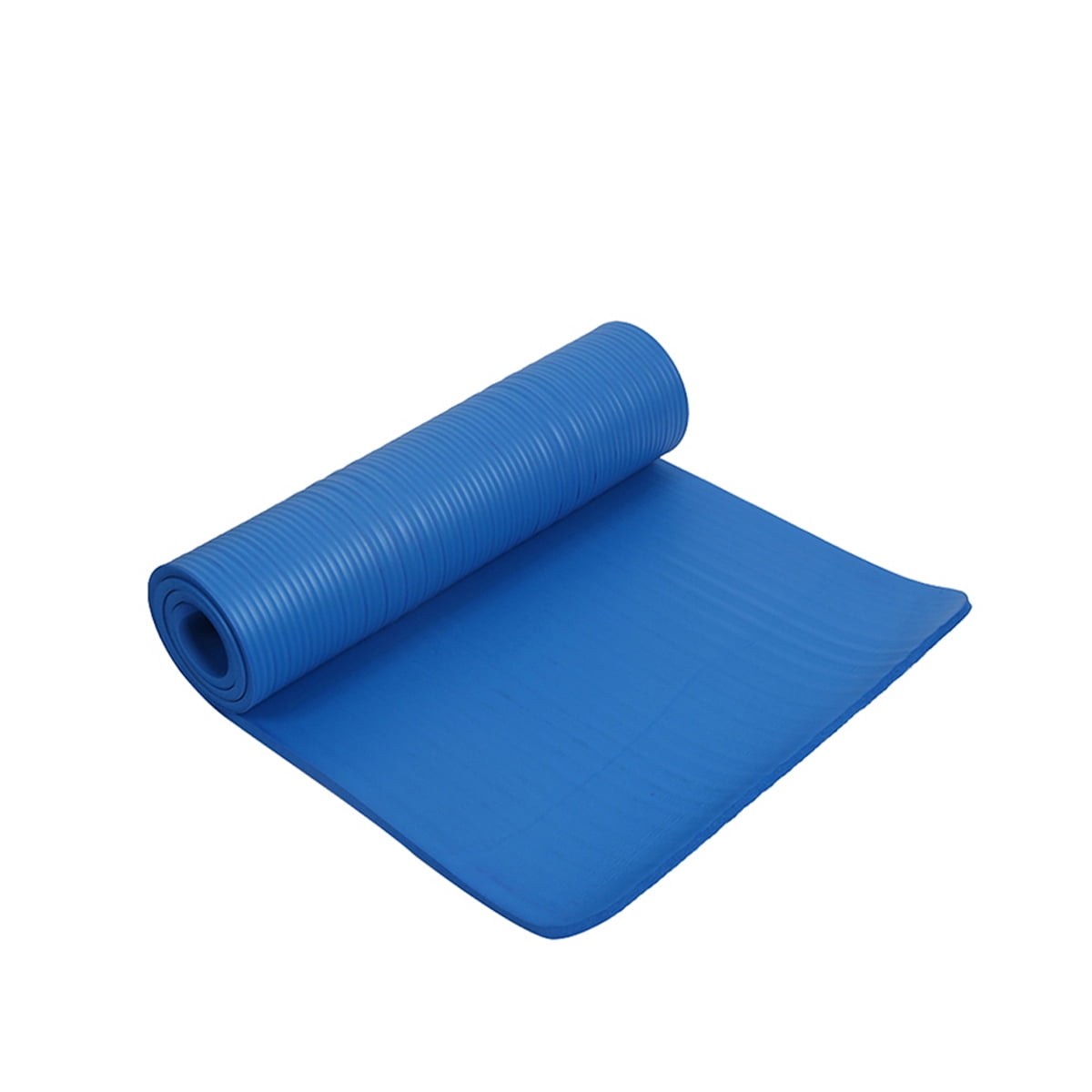 OULII Extra Thick Tear Yoga Mat With Carrying Strap Non Slip Exercise Mat For Yoga Workouts Blue Easy To Clean