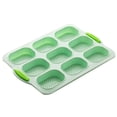 thumbnail image 2 of Oleegame 1PC Tin Foil Roll 9 Grids Multi Color Kitchen Silicone Oval Cake French Bread Baking Pan Non Stick Kitchen Utility Green, 2 of 4