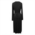 thumbnail image 5 of Yuyuzo Spring Dresses for Women 2024 Long Sleeve Crewneck Sweater Dress Ribbed Knit Flowy A Line Maxi Dresses, 5 of 5