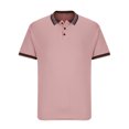 thumbnail image 4 of Haut pour Hommes à Col Rabattu à Boutons, Manches Courtes, Rayé, Haut de Sport, Chemise, 4 of 6