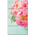 thumbnail image 2 of Fleurs de Pivoine sur Fond Bleu - Impression sur Toile Florale, 2 of 3