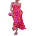thumbnail image 4 of QJUHUNG Femmes Couleur Unie Robe Longue Sexy Bodycon Extensible Maxi Dame Printemps Automne Été Spaghetti Robe de Sangle, 4 of 8