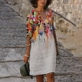 thumbnail image 5 of Ketyyh-chn99 Robe Maxi Grande Taille Jupes pour Femmes Vêtements Manche à Volants Superposition Évasée Robe Mini L,L, 5 of 5