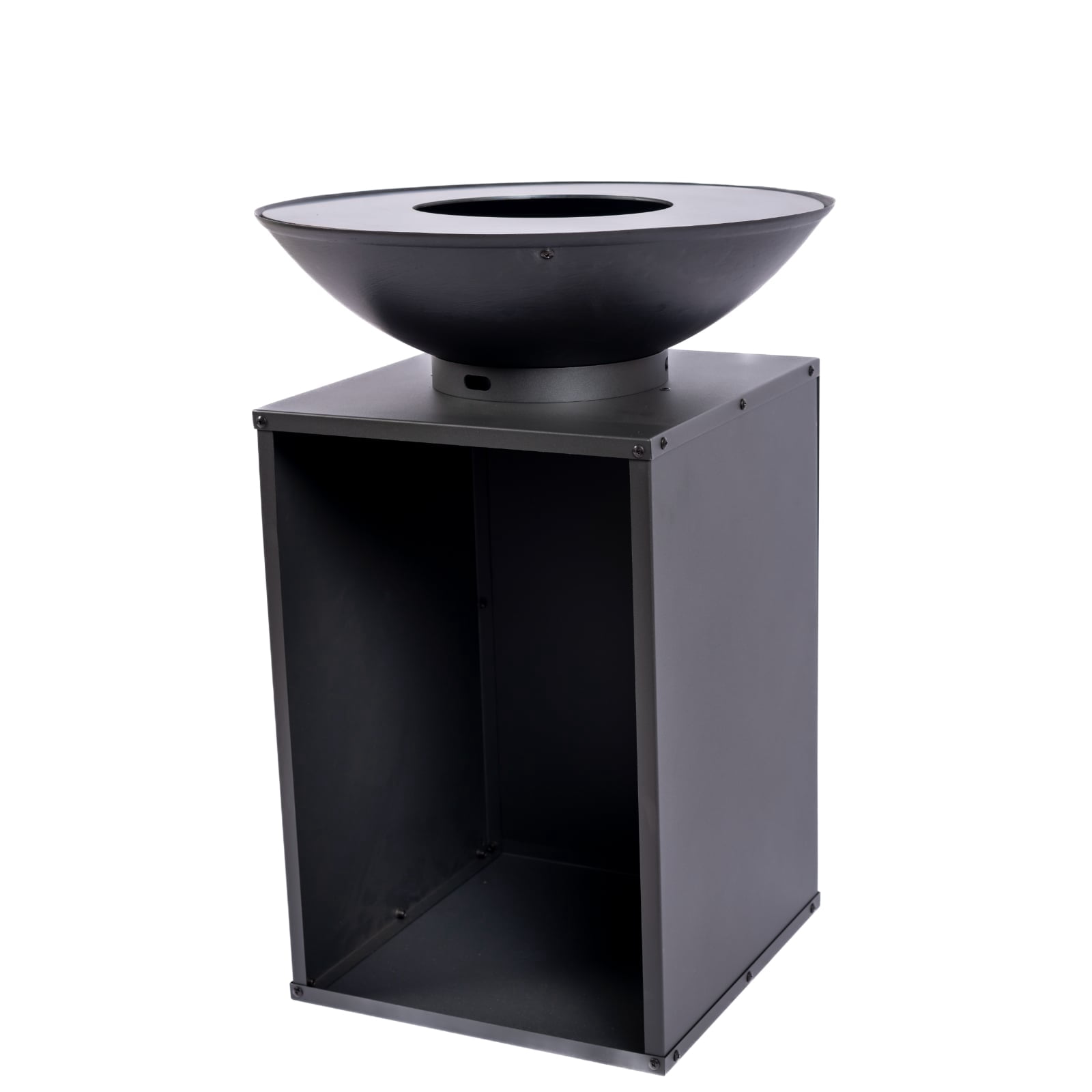 RedFire ONYX Carbon Steel Outdoor Fire Bowl Grill With Wood Storage & Cover