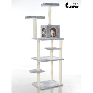 AeroMark GP78740822 GleePet 74 dans. Arbre de chat GP78740822 Gris argenté 7 Niveaux