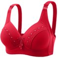 thumbnail image 2 of AherBiu Womens Plus Size Bras Large Bust Full Coverage Wireless High Supportive Bralette Solid Color Push up Bras, 2 of 7