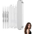 thumbnail image 1 of Classicous Blackhead Remover Tools, Stainless Steel Blackhead Remover Kit, Facial Blackhead Remover Tweezers, 14 in 1 Comedone Extractor Tools Set with Portable Case (11pcs), 1 of 9