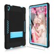 thumbnail image 1 of Mignova for Lenovo Tab P11 Case,Heavy-Duty Drop-Proof Shock-Resistant Rugged Protective case(with Stand) for Lenovo Tab P11/P11 Plus 11 inch Tablet+Screen Protector(Black/Blue+1 Pack), 1 of 7