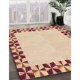 thumbnail image 3 of Ahgly Company Tapis d'Intérieur Lavable en Machine Carré Transitionnel Blond Doré Or, 8 Pieds Carré, 3 of 7