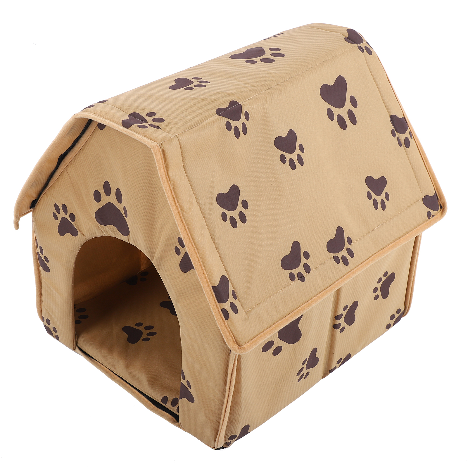 Air Permeability Foldable Dog BedCat House, Heat Preservation Pet House, Efficient Convenient For Dog Cat Brown