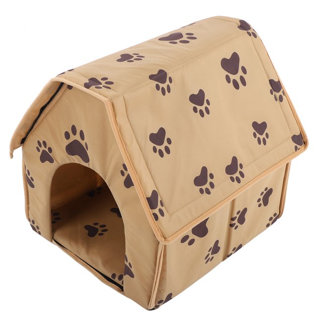 Air Permeability Foldable Dog BedCat House, Heat Preservation Pet House, Efficient Convenient For Dog Cat Brown