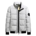 thumbnail image 1 of Innerwin Manteaux Col Montant Manteau Homme Hiver Fermeture Éclair Complète Vestes Chaudes Beige P, 1 of 2