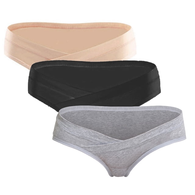 Liquidation 2025 sous-Vêtements Maternité Culottes Taille Basse en V Coton Grossesse Post-Partum Culottes