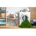 thumbnail image 2 of Ahgly Tapis d'Intérieur Lavable en Machine Carré Vert Émeraude Profond Transitionnel, 7 Pieds Carré, 2 of 7